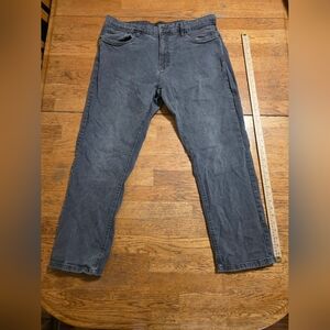 Charcoal Grey Straight Leg Urban Star Denim Jeans